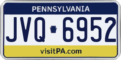 PA license plate JVQ6952