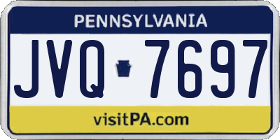 PA license plate JVQ7697