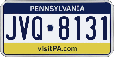 PA license plate JVQ8131