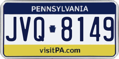PA license plate JVQ8149