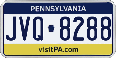 PA license plate JVQ8288