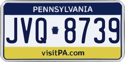PA license plate JVQ8739