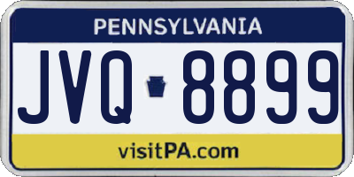 PA license plate JVQ8899
