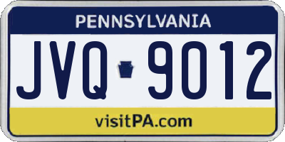PA license plate JVQ9012