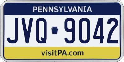 PA license plate JVQ9042