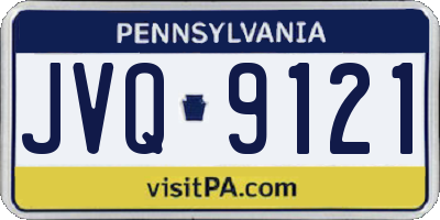 PA license plate JVQ9121