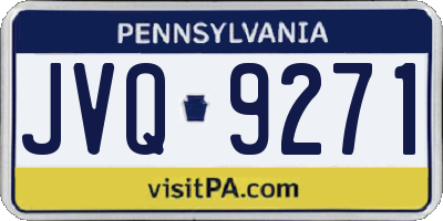 PA license plate JVQ9271
