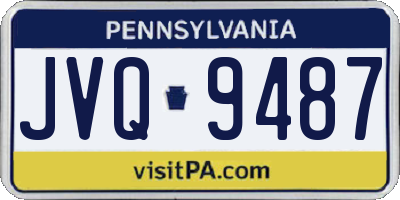 PA license plate JVQ9487