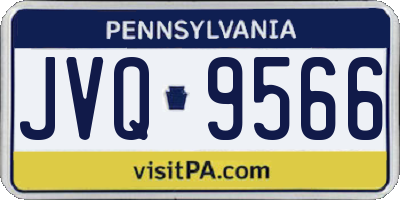 PA license plate JVQ9566