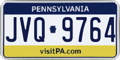 PA license plate JVQ9764