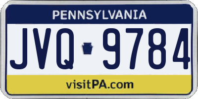 PA license plate JVQ9784