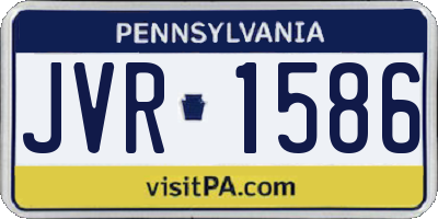 PA license plate JVR1586