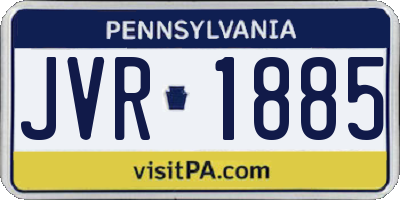 PA license plate JVR1885