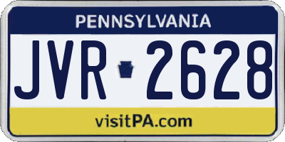 PA license plate JVR2628