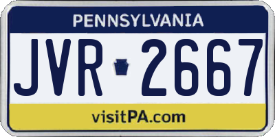 PA license plate JVR2667