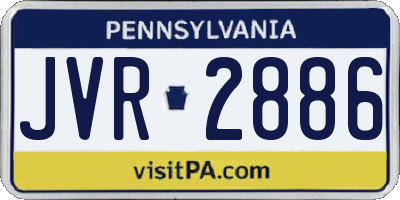 PA license plate JVR2886