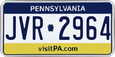 PA license plate JVR2964