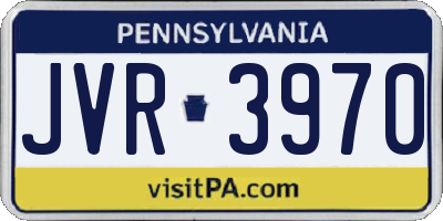 PA license plate JVR3970