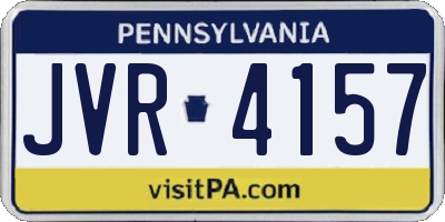 PA license plate JVR4157