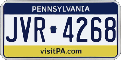 PA license plate JVR4268