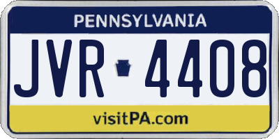 PA license plate JVR4408