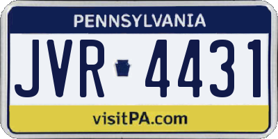 PA license plate JVR4431