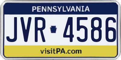 PA license plate JVR4586