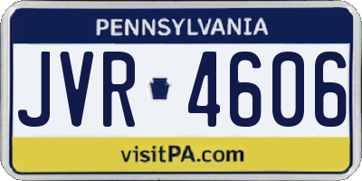 PA license plate JVR4606