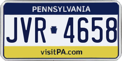 PA license plate JVR4658