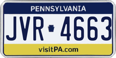 PA license plate JVR4663