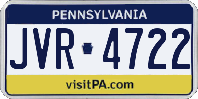 PA license plate JVR4722