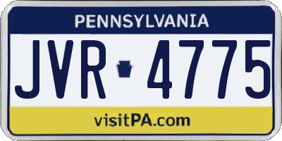 PA license plate JVR4775