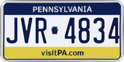 PA license plate JVR4834
