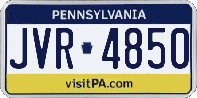 PA license plate JVR4850