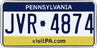PA license plate JVR4874