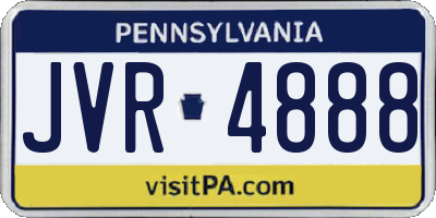 PA license plate JVR4888