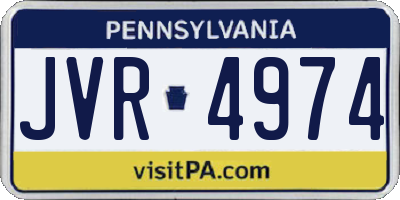 PA license plate JVR4974