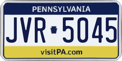 PA license plate JVR5045