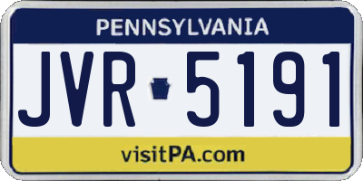 PA license plate JVR5191