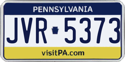 PA license plate JVR5373