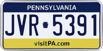 PA license plate JVR5391