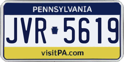 PA license plate JVR5619