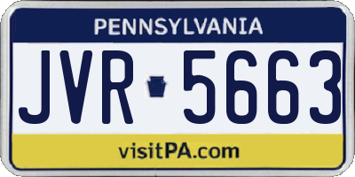 PA license plate JVR5663