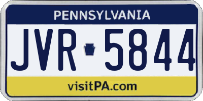 PA license plate JVR5844