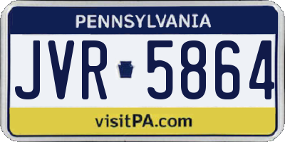 PA license plate JVR5864