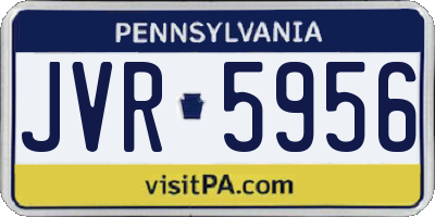PA license plate JVR5956