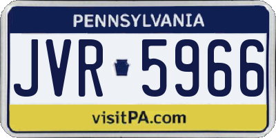 PA license plate JVR5966
