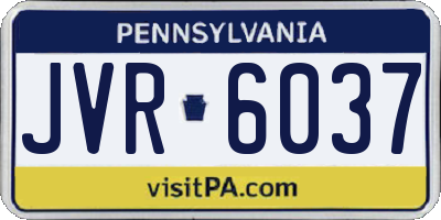 PA license plate JVR6037