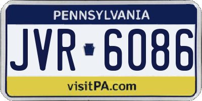 PA license plate JVR6086
