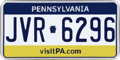 PA license plate JVR6296